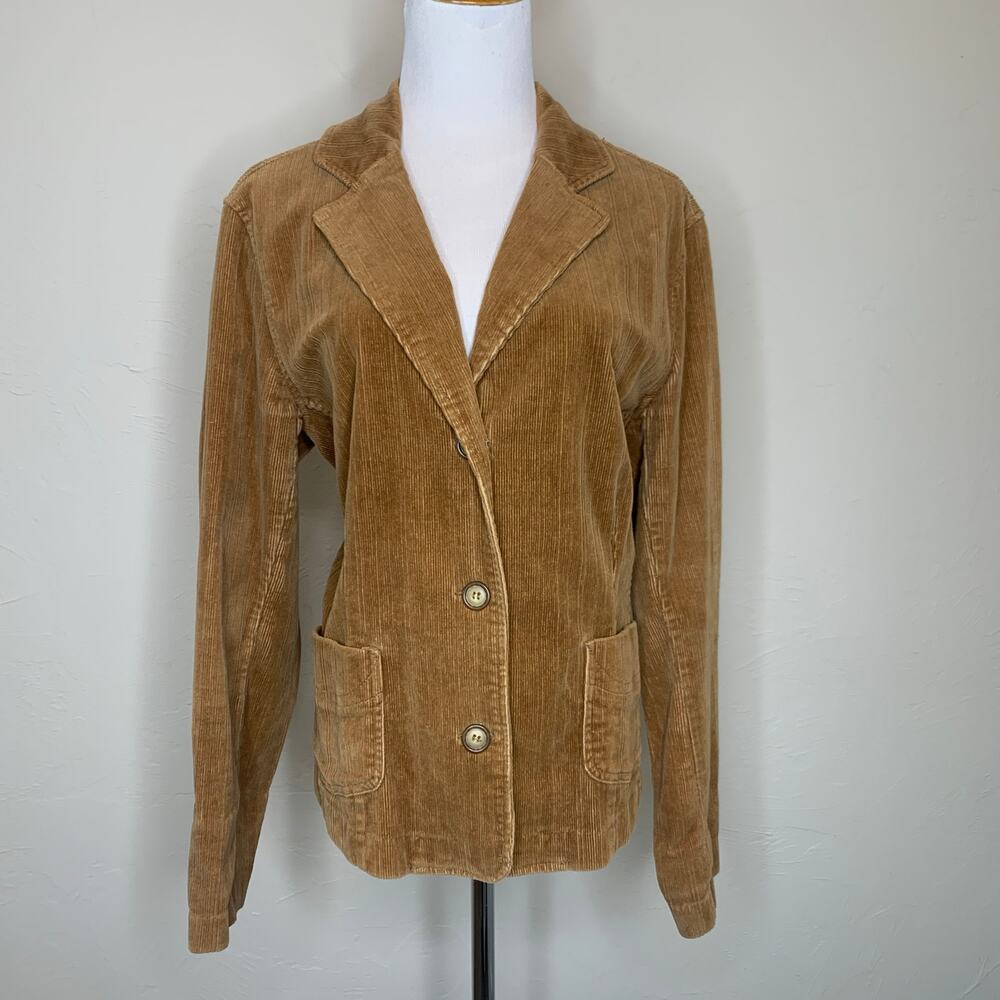 Vintage Corduroy Tan Camel Blazer Vintage Y2K Sz Large